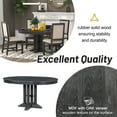 thumbnail image 6 of Harper & Bright Designs Farmhouse Dining Table, Round Extendable Kitchen Table, Wood Black Table for Dining Room and Living Room, 6 of 14