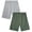 Grey/Laurel Wreath, variant on Boys Athletic Shorts - 2 Pack Performance Mesh Jersey Gym Shorts with Elastic Waistband (8-16)