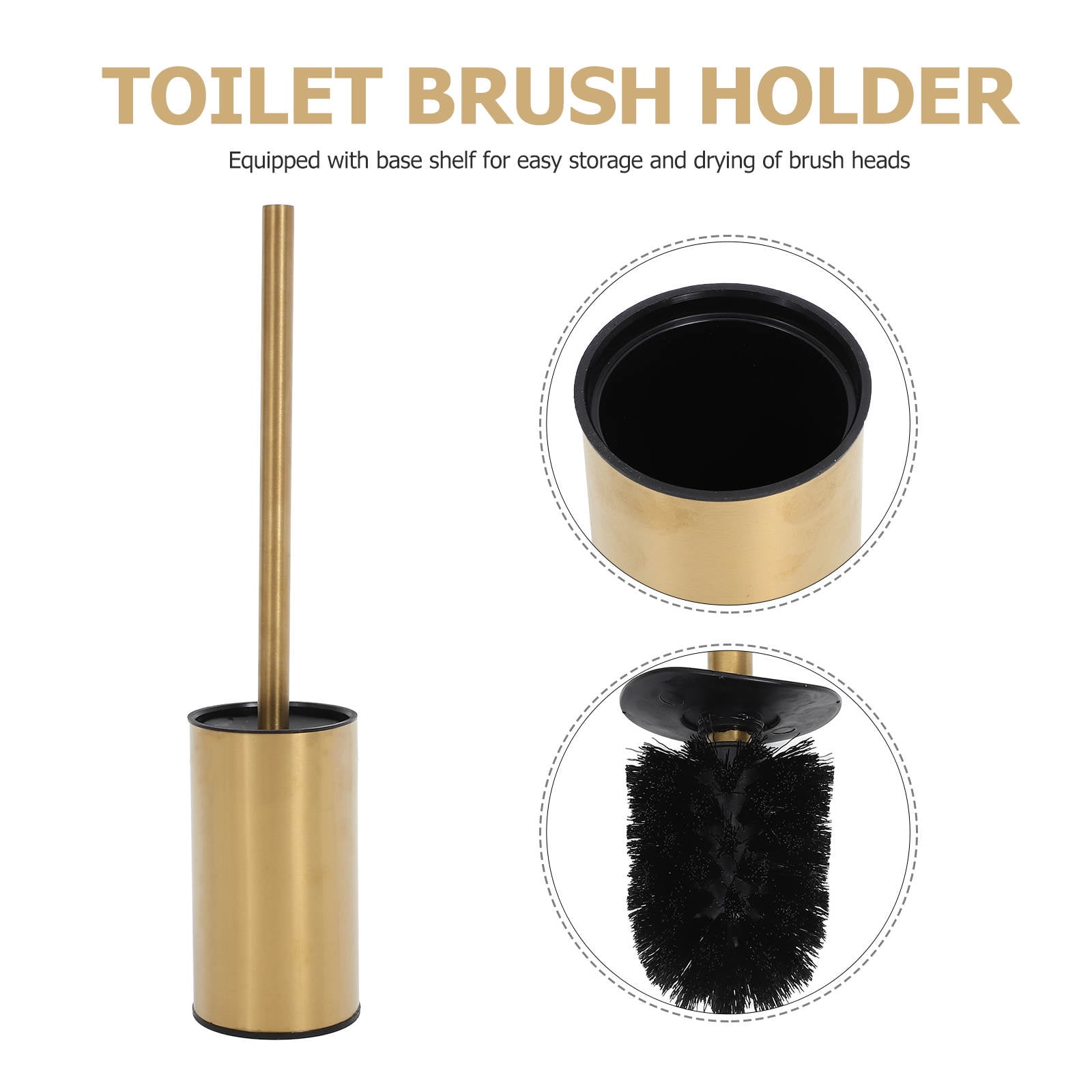 PENIKOKO 1 Set Toilet Bowl Brushes Heavy Duty Stainless Steel 304 for Elegant Bathroom Accessories