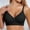 Black, variant on Women's Comfortable Seamless Bra For Everyday Wear 4 3 Hook Back Closure Pure Color Casual Underwire Support Bras Seamless Bras for Women Running Bras for Women Backless Bra for Women Padded