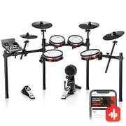 Donner Electric Drum Set with 10" Quiet Mesh Drum Pad, 12" Crash Cymbals, 100 Kits, 900+ Sounds and 50 Demo Songs, Sticks, USB MIDI, DONNER PLAY app, DED-300X