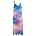 thumbnail image 4 of Purple Blue And Gold Wave Sleeveless Dress for Women Clothing Female Women's Summer Skirt, 4 of 7