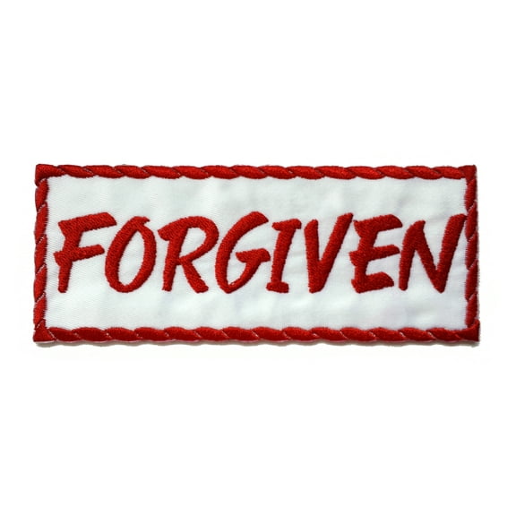 Forgiven Christian Embroidered Sew/Iron On Patch