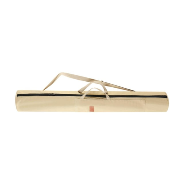 Bolsa de caña de pescar de lona, funda protectora para poste, equipo de transporte plegable portátil y ligero de viaje con asas, soporte organizador Beige