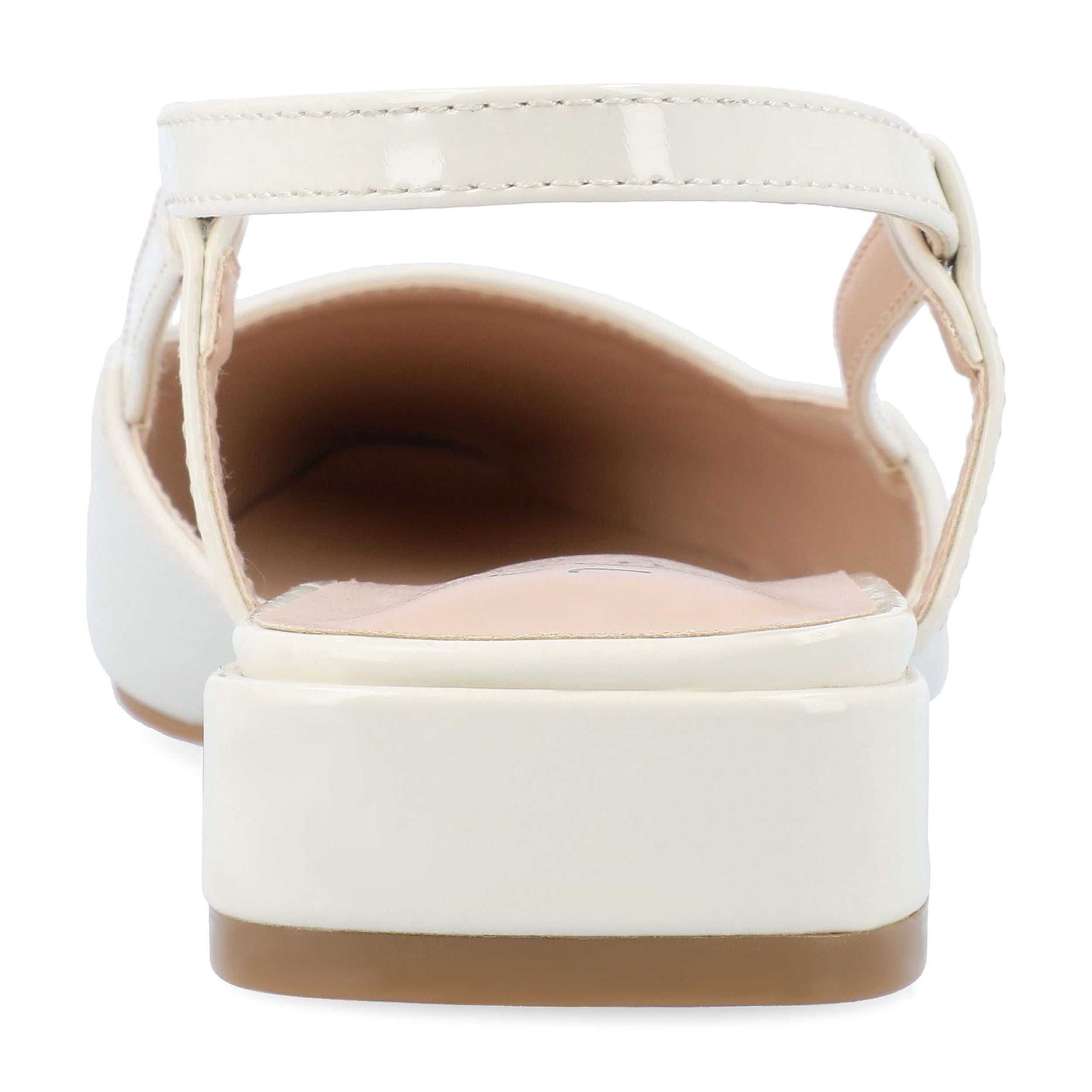 Journee Womens Paislee Sling Back Block Heel Square Toe Flats