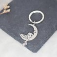 thumbnail image 2 of Fashion Cartoon Sleepy Moon Animal Bear Keychain Stainless Steel Crescent Bag Car Pendant Keyring Jewelry Birthday Gift, 2 of 5