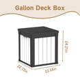thumbnail image 3 of fazzn 50 Gallon Resin Deck Box Outdoor Indoor Waterproof Storage Box for Patio Furniture Pool Accessories Storage for Cushion Garden Tools (Black and White), 3 of 5