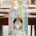 thumbnail image 3 of Table Runners 90 Inches Long Dress Scarves, Easter Bunny Farmhouse Coffee/Dining/Kitchen Table Runner for Living Room, Eggs Cute Rabbit Colorful Wooden Grain Rustic 13x90 Inch, 3 of 9