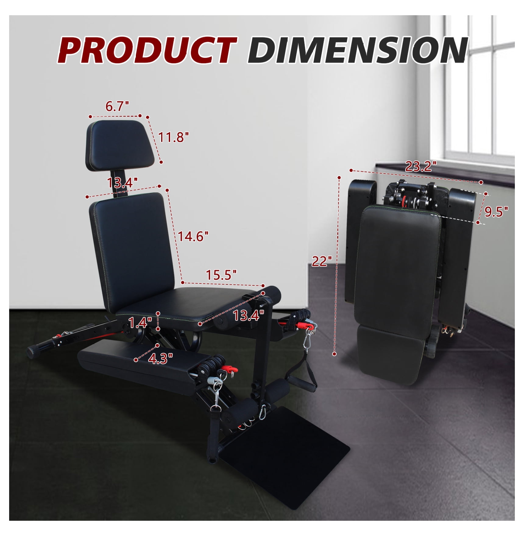 Fitness Chair Multifunction, Adjustable Weight Bench for Full Body Workout - 660lbs Capacity, Foldable