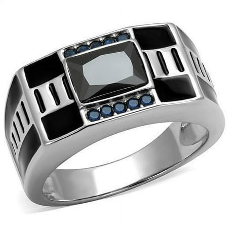 Mens Black Diamond Rings Stainless Steel Anillo Diamante Negro Compromiso Regalo Para Hombre Acero Inoxidable