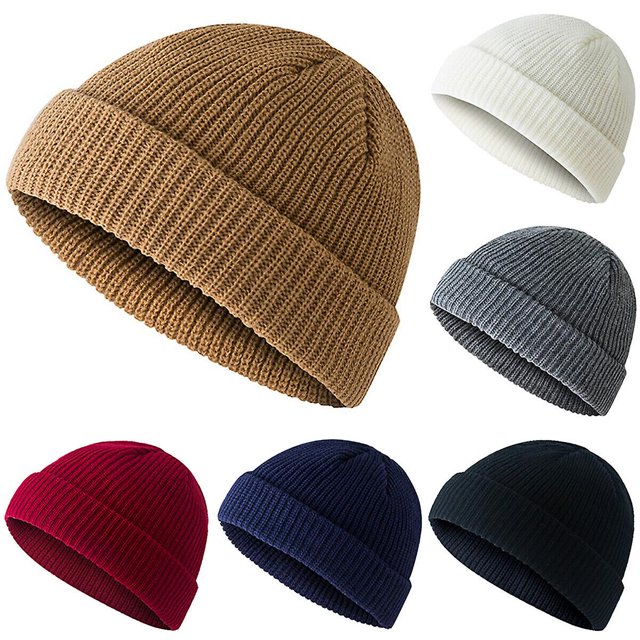 Cálido gorro de punto de invierno Gorro de pescador más cálido Gorro de reloj Skully Daily Ski Hat WD.WDQZL Hogar