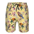 thumbnail image 3 of Pofeuu Bright Birds Prin Men's Swim Trunks Quick Dry Bathing Suit Swimming Board Shorts Mesh Lining Beach Swimwear-3X-Large, 3 of 6