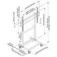 thumbnail image 4 of Cotytech CT-OS45-2S Chariot Télé Mobile Ergonomique Réglable pour Téléviseurs de 56 Pouces à 70 Pouces avec 2 Tablettes, 4 of 4