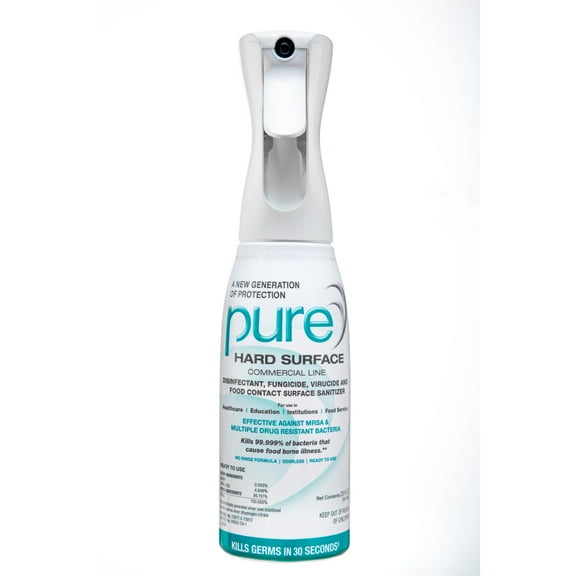 Pure Hard Surface Disinfectant, 20 Oz, White