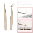 thumbnail image 3 of Volume Lash Extension Tweezers, Portable Precise Ergonomic Safe Eyelash Extension Tweezers Set 2pcs  For Beauty Salon, 3 of 8
