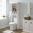 thumbnail image 4 of Crosley Furniture Seaside 2 Door Wood Spacesaver in Distressed White, 4 of 10