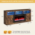 thumbnail image 3 of ChVans Fireplace TV Stand for TVs up to 80" with 36" Electric Fireplace, Farmhouse Entertainment Center with LED, Wooden Media Console for Living Room, Bedroom, 3 of 9