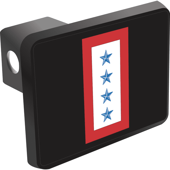 Four Blue Stars Flag Trailer Hitch Cover
