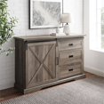 thumbnail image 4 of Farmhouse 56" Sliding X Barn Door Sideboard in Gray Wash, 4 of 8