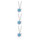 thumbnail image 2 of Qarigey Collar con colgante de cristal de copo de nieve para mujer, cadena de Zirconia, collar con colgante coreano para mujer, joyería para fiesta azul claro 3piezas Qarigey CBP005163, 2 of 6