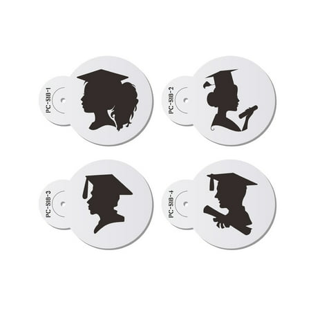 

Meizhencang Cake Painting Mould Reusable Multifunctional PET Coffee Decorating Powder Stencil Mold for Kitchen