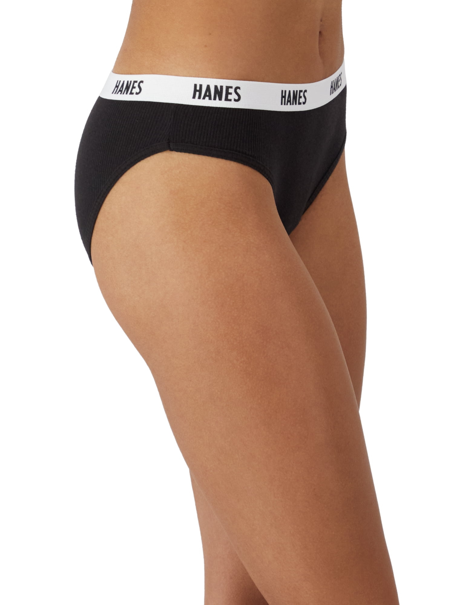 Hanes Women’s Ribbed Cotton Bikini Underwear, 3-Pack