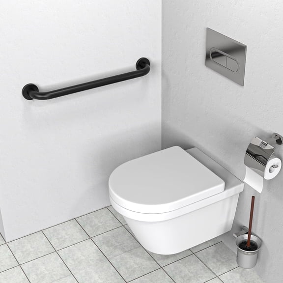 2 Pack 24 Inch Black Shower Grab Bars