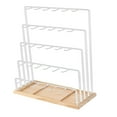 thumbnail image 1 of Xuanheng 5 Tiers Earring Display Stand Holder Jewelry Hanger Rack Easy Assemble Tabletop with Hooks for Home Ear Studs Keychains Rings White, 1 of 8