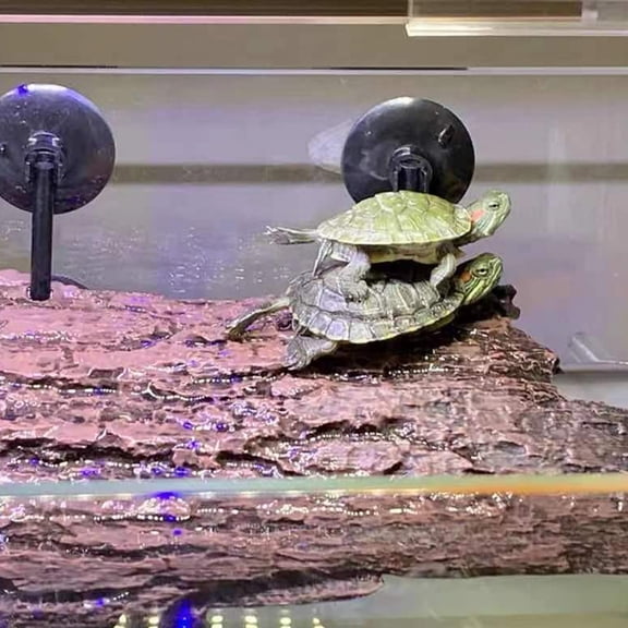 FOMIYES Turtle Basking Platform, 1 Piece Coffee Synthetic Material, Ideal for Turtle Enthusiasts and Reptile Habitats