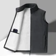thumbnail image 4 of Chaleco de lana grueso y cálido para hombre, de talla grande, a la moda, de cachemira de cordero, sin mangas, cálido, ropa de marca, chaleco de invierno, 4 of 5