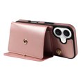 thumbnail image 5 of Allytechgroup Wallet Phone Case for iPhone 16 Plus, Built-in Shoulder Strap Lanyard Stand RFID Blocking Shockproof Protective Back Cover for iPhone 16 Plus, Rosegold, 5 of 7