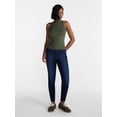 thumbnail image 2 of No Boundaries Ribbed High Neck Tank Top, Women's XXS-XXL, 2 of 5