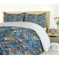 thumbnail image 5 of Ambesonne Colorful Duvet Cover Set, Abstract Sea Shells, King, Blue Multicolor, 5 of 6