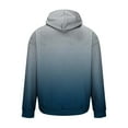 thumbnail image 4 of Trendy Hoodies for Men Gradient Color Drawstring Hooded Pullover Sweatshirts with Pocket Long Sleeve Casual Tops (2XL, Navy 02), 4 of 5