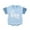 AB230 Blue, variant on Angala Boys Girls Summer Casual Lil Bro Short Sleeve Letter Embroider Romper Bodysuits Breathable Cute Baby Bodysuits 9-12 Months