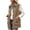 Khaki, variant on QIYAGBSA Fuzzy Sherpa Fleece Vest for Women Lapel Button Down Sleeveless Oversized Mid Length Fall Winter Warm Coats with Patch Pockets
