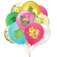 thumbnail image 4 of Suministros de decoración para fiesta temática hawaiana, globos de látex con forma de piña, tortuga, hoja, cactus, decoración para fiesta, 4 of 5