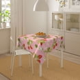 thumbnail image 4 of Wukai Strawberry Floral Waterproof Tablecloth for Kitchen Dining, Fits Square Tables for 2-4 Seats -60"x60", 4 of 7