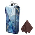 thumbnail image 1 of Funda doble para gafas Fintie Ocean Marble de piel vegana, 1 of 8