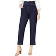 thumbnail image 2 of Moon River Womens Paper Bag Casual Trouser Pants, Blue, X-Small, 2 of 2