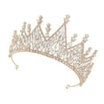 thumbnail image 2 of 1 corona de novia de cristal, tocado, corona barroca, decoración para el cabello, 2 of 8