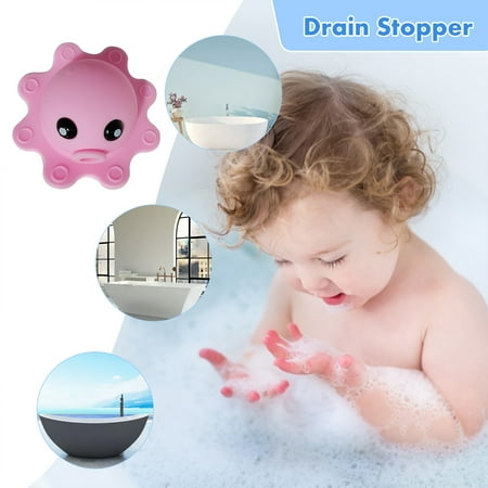 Clairlio Silicone Bathtub Drain Cover Adds Water Octopus Tub Stopper ...