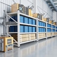 thumbnail image 4 of MIIIKO Heavy Duty 4-Tier Adjustable Storage Shelves, 48"W x 24"D x 70"H Metal Shelving Unit, 4000LBS Capacity Steel Rack for Garage Warehouse Basement, Industrial Commercial Utility Shelving, White, 4 of 9