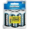 Rayovac Alkaline D Batteries, 4pk
