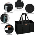 thumbnail image 6 of MaxxMarket Large Utility Tote Bag, Reusable Grocery Bags Collapsible Tote, Large Tote Bag With Handles Utility Tote Shopping Bags for Groceries, Storage, Picnic, Beach, Pool (Black), 6 of 13