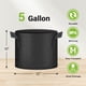 thumbnail image 3 of Bolsas de cultivo de plantas HealSmart de 5 galones, paquete de 5, para vegetales negros, 3 of 7