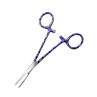 Artzone Locking Forceps with Serrated Jaws, Stainless Steel Pliers - 5.5 inch - Purple Paws 1