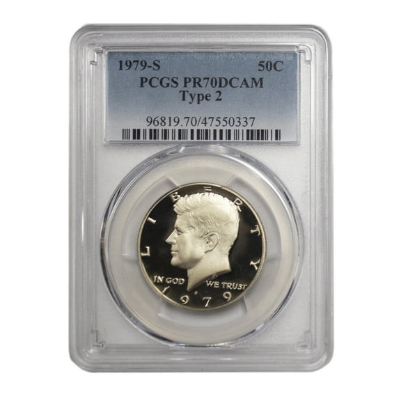 1979 Type 2 Kennedy Half Dollar PCGS PR70DCAM Proof Graded Coin