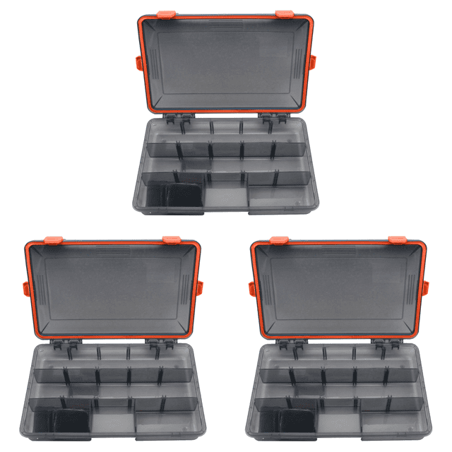 Caja Pesca Portátil Cebo Impermeable Cajas Anzuelos Herramienta (grande) Rojo