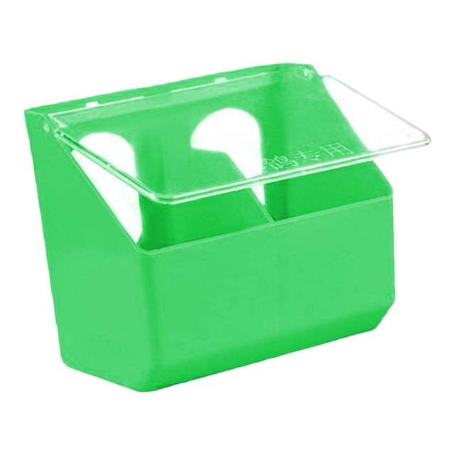 Comedero para palomas, caja colgante, accesorio de jaula, resistente y ligero, estuche de alimentación para palomas, estuche de almacenamiento de Verde